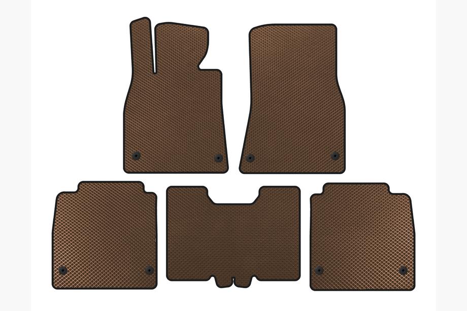 Lexus LS 2007-2017 EVA Floor Mats (2007-2010, SD, Long Wheelbase, Brown) Image