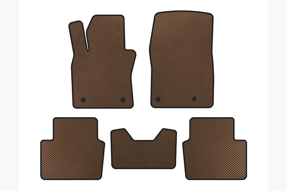 Mazda 3 2019- EVA Floor Mats (HB, Brown) Photo 1