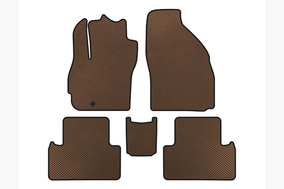 Mazda 5 2005-2009 EVA Floor Mats (2 Rows, 7-Seater, Brown) Image