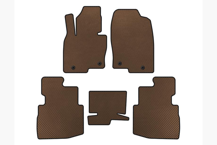Mazda CX-9 2017- EVA Floor Mats (2 Rows, 7-Seater, Brown) Image