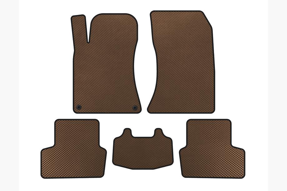 Mercedes CLA C117 2013-2019 EVA Floor Mats (SD, Brown) Image
