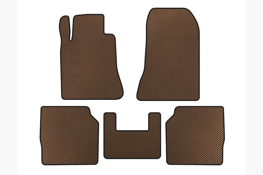Mercedes S-class W140 1991-1998 EVA Floor Mats (SD, Long Wheelbase, Brown) Image
