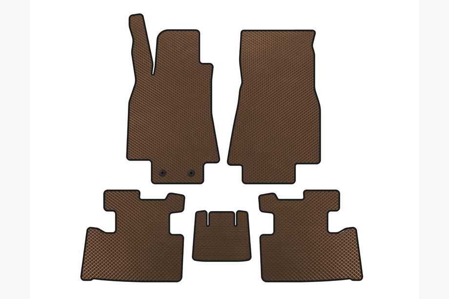 Mercedes A-class W169 2004-2012 EVA Floor Mats (2004-2008, HB, 5-Door, Brown) Image