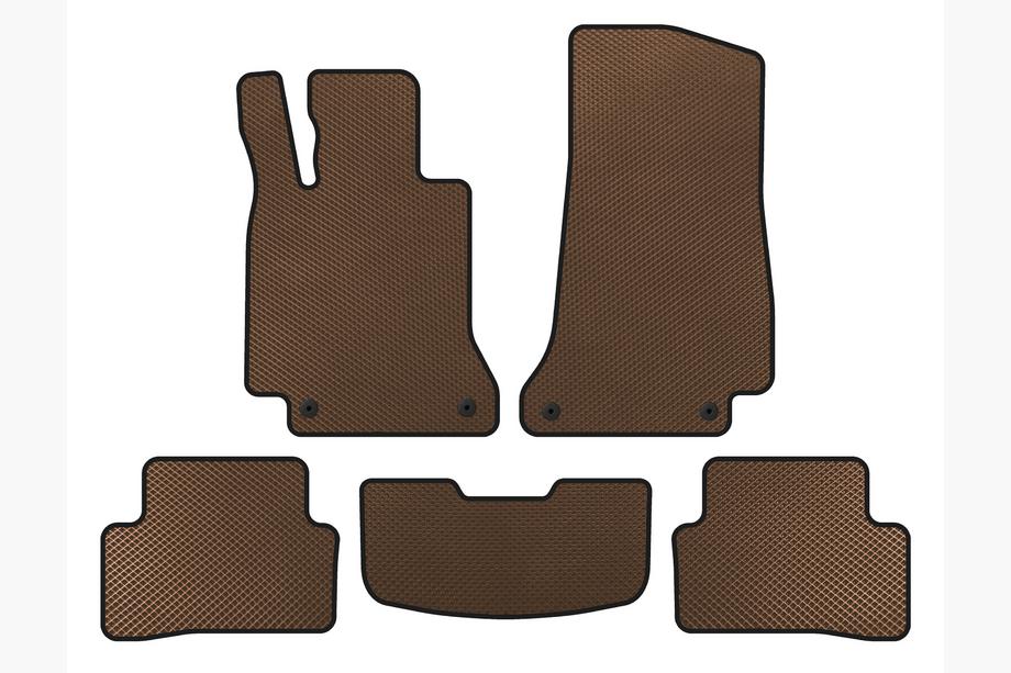 Mercedes C-class W205 2014-2021 EVA Floor Mats (SD, Brown) Image