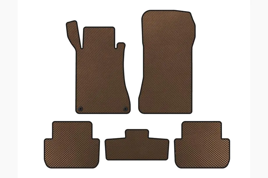 Mercedes CLK W209 2002-2010 EVA Floor Mats (Coupe, Brown) Image