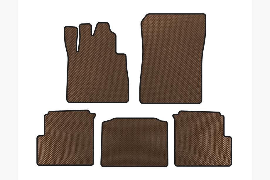 Mercedes G class W463 1990-2018 EVA Floor Mats (2012-2015, 5-Door, Brown) Image