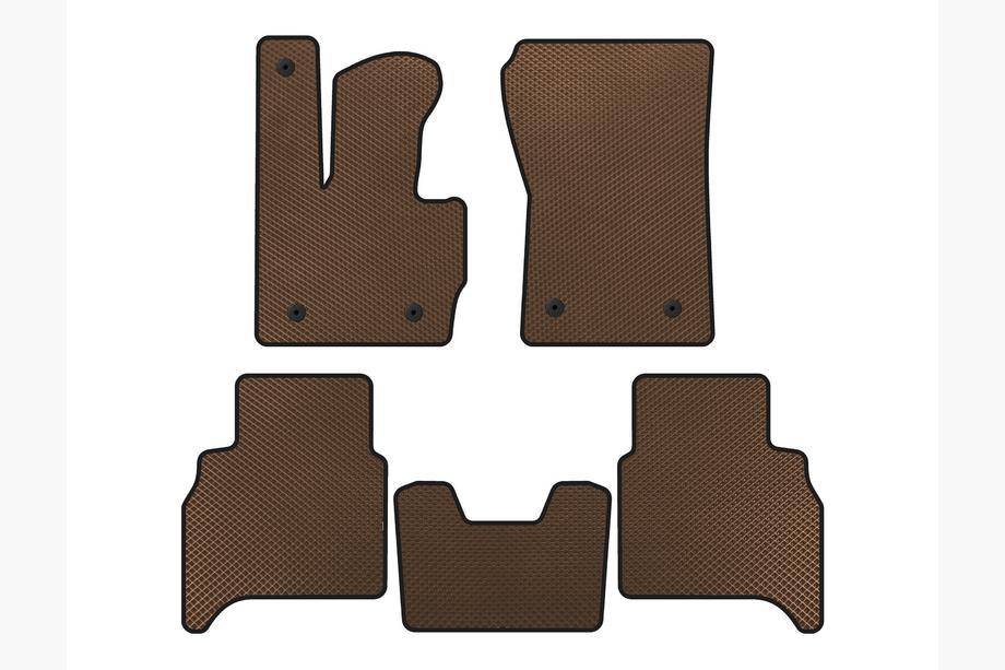 Mercedes G class W463 2018-2024 EVA Floor Mats (Automatic, Brown) Photo 1