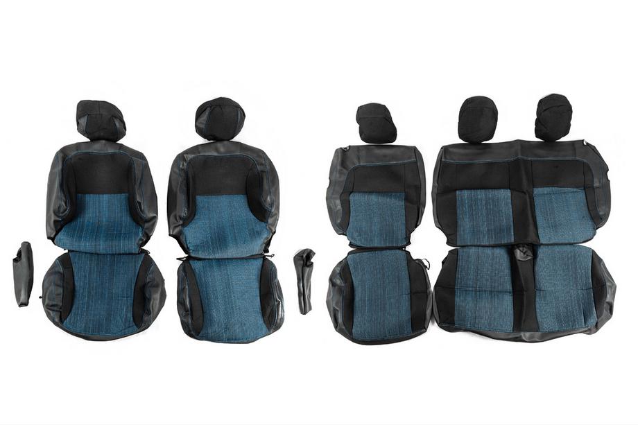 Peugeot Partner Tepee 2008-2018 Car Seat Covers (Fabric and Leatherette, Premium) Front Seats Image