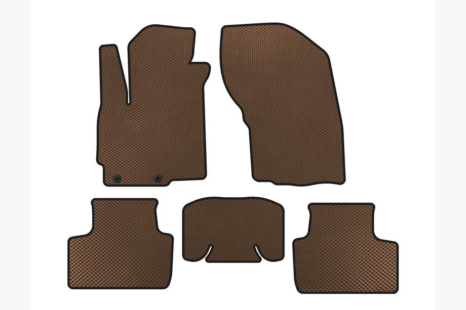 Mitsubishi ASX 2010-2023 EVA Floor Mats (2019-2023, Brown) Image