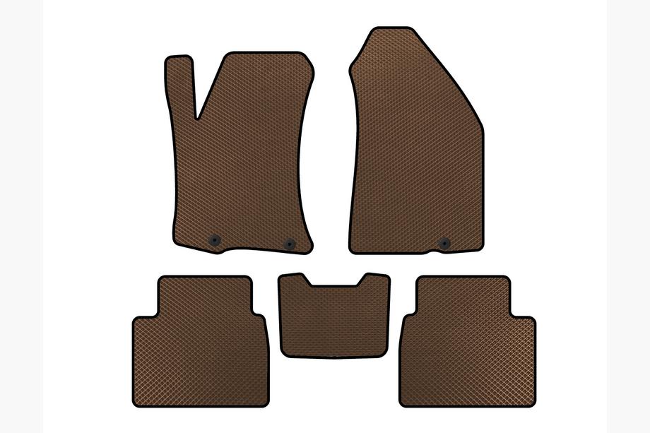 Nissan Altima 2012-2018 EVA Floor Mats (SD, Brown) Image
