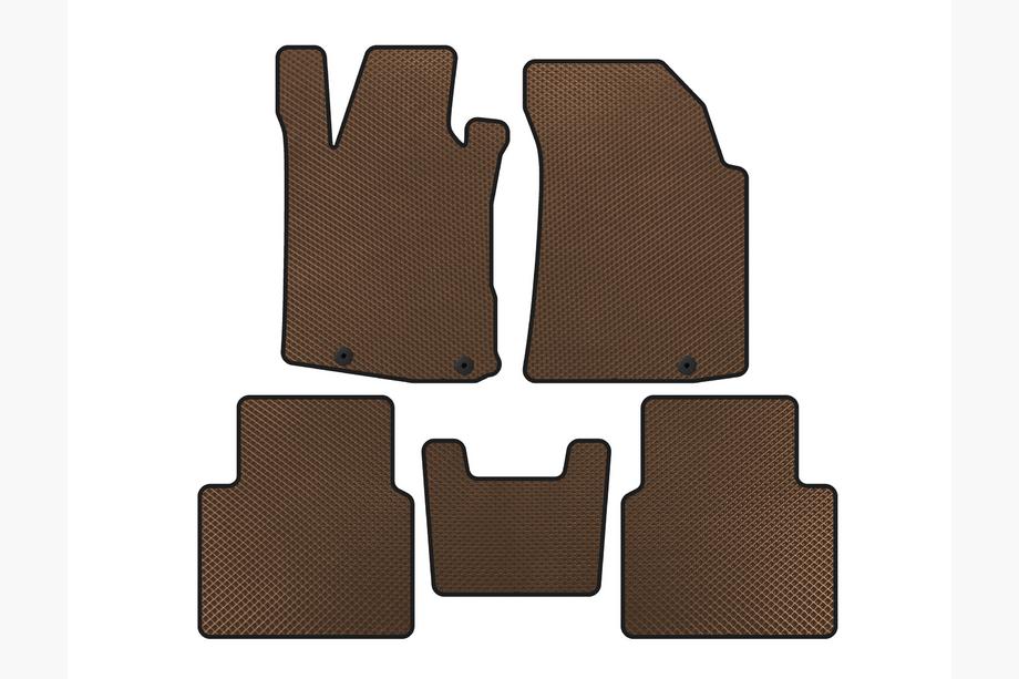 Nissan Maxima 2015-2023 EVA Floor Mats (SD, Brown) Image