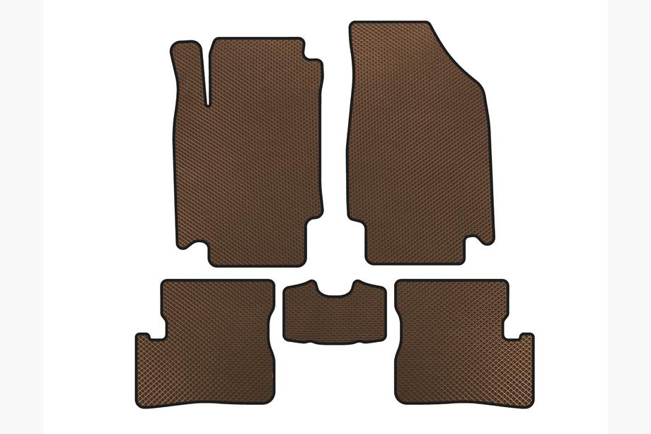 Nissan Micra K12 2003-2010 EVA Floor Mats (HB, Brown) Image