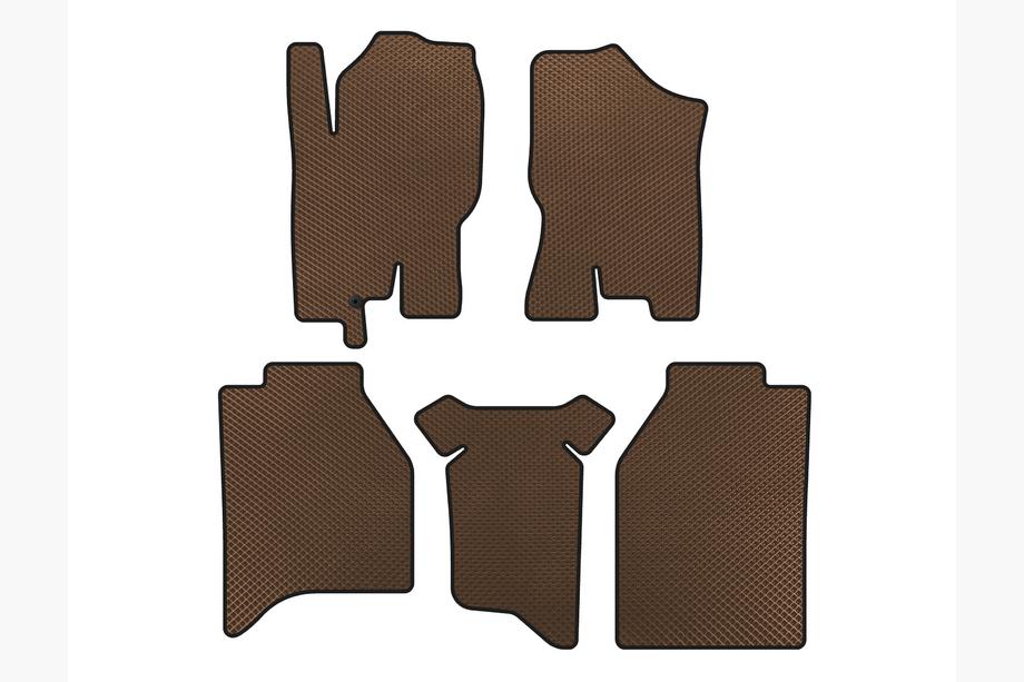Nissan Navara 2006-2015 EVA floor mats (without boxes, brown) Image