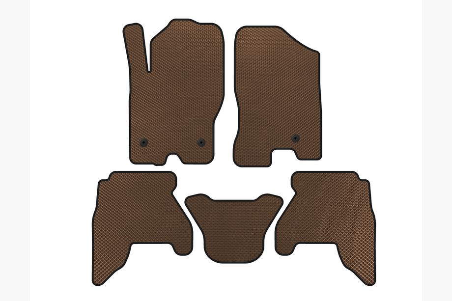 Nissan Pathfinder R51 2005-2014 EVA Floor Mats (2 Rows, Brown, 2010-2014) Image