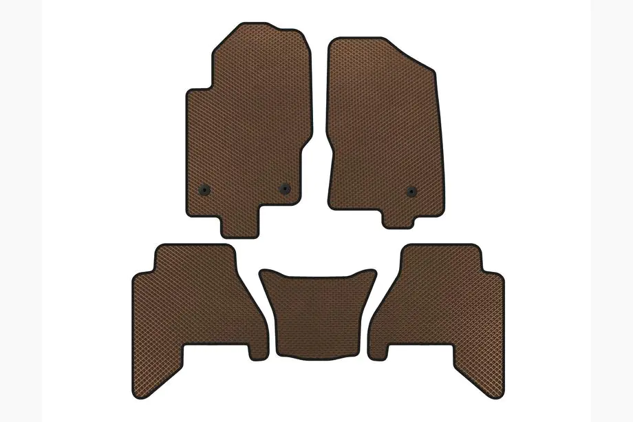 Nissan Pathfinder R51 2005-2014 EVA V2 Floor Mats (2 Rows, Brown, 2010-2014) Image