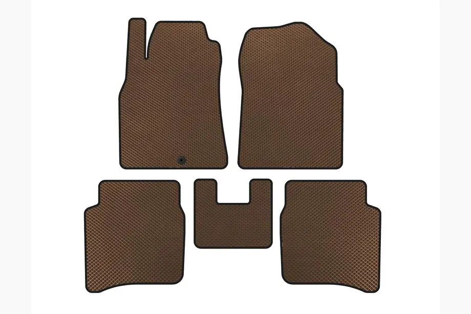 Nissan Primera P12 2002–2007 EVA Floor Mats (SD, Brown) Image