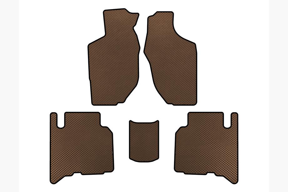 Opel Frontera 1998-2003 EVA Floor Mats (5-Door, Brown) Image