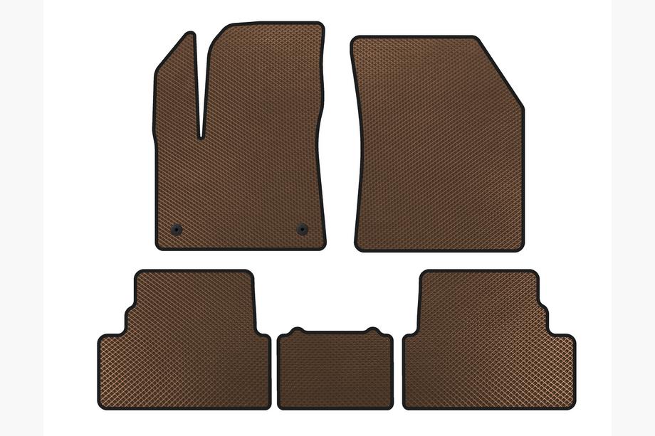 Opel Grandland X 2017- EVA Floor Mats (2017-2021, Brown) Image