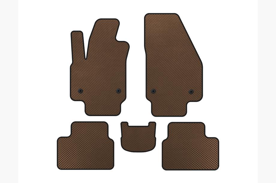 Opel Meriva 2010-2017 EVA Floor Mats (Brown) Image