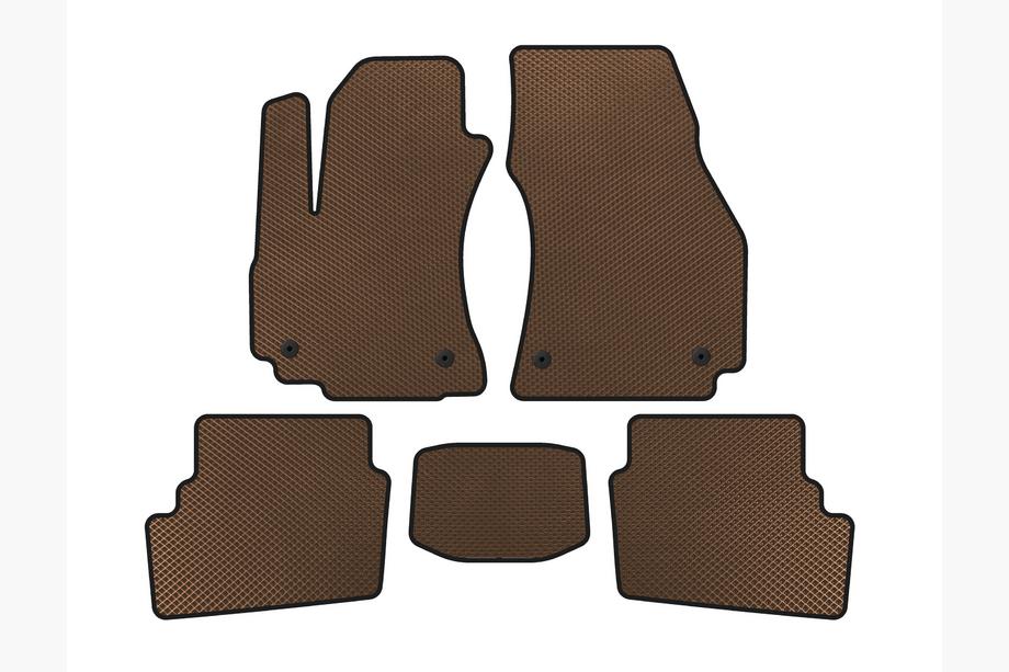 Opel Zafira A 1998-2005 EVA Floor Mats (2 Rows, 2003-2005, 7-Seater, Brown) Image