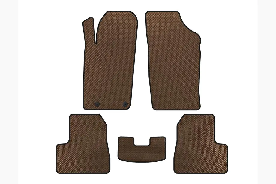 Peugeot 206 1998-2024 EVA Floor Mats (2009-2013, Brown) Image