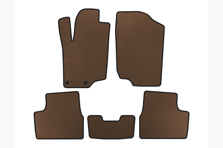 Peugeot 207 2006–2014 EVA Floor Mats (HB, 5-Door, Brown) Image