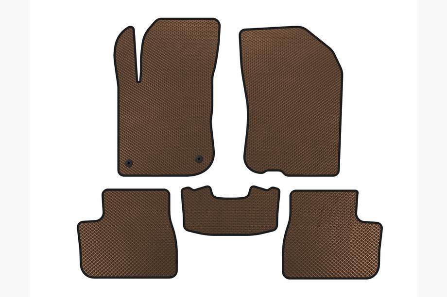 Peugeot 208 2012-2019 EVA Floor Mats (Brown) Image