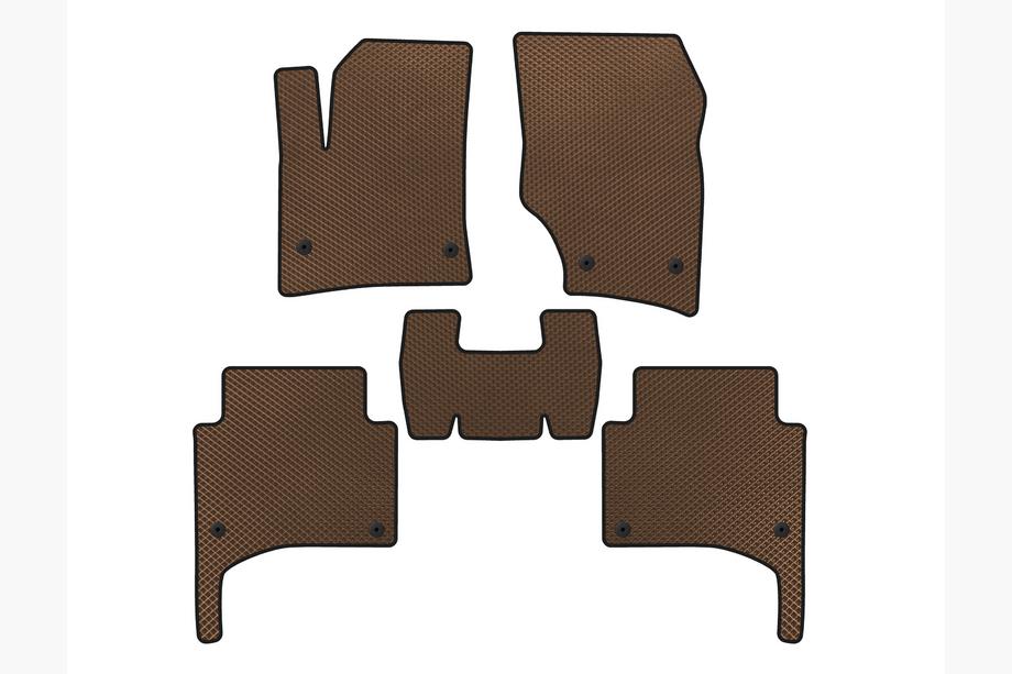 Porsche Cayenne 2003–2010 EVA Floor Mats (Brown) Image