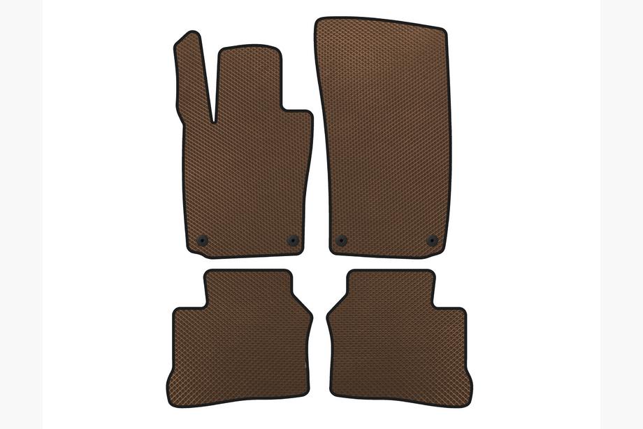 Porsche Panamera 2009-2016 EVA Floor Mats (2009-2013, Coupe, 4-Door, Brown) Image