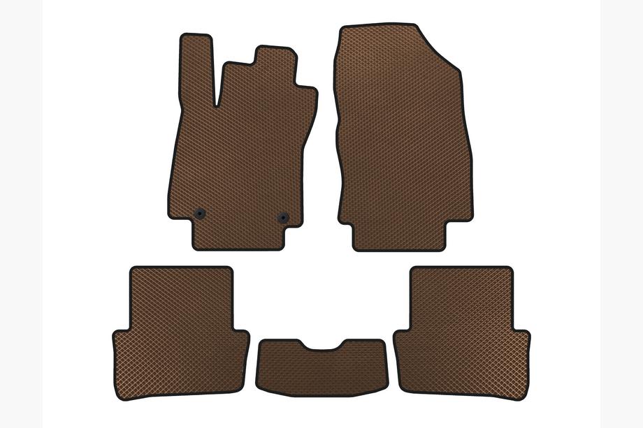 Renault Clio IV 2012-2019 EVA Floor Mats (2012-2016, HB, 5-Door, Brown) Image