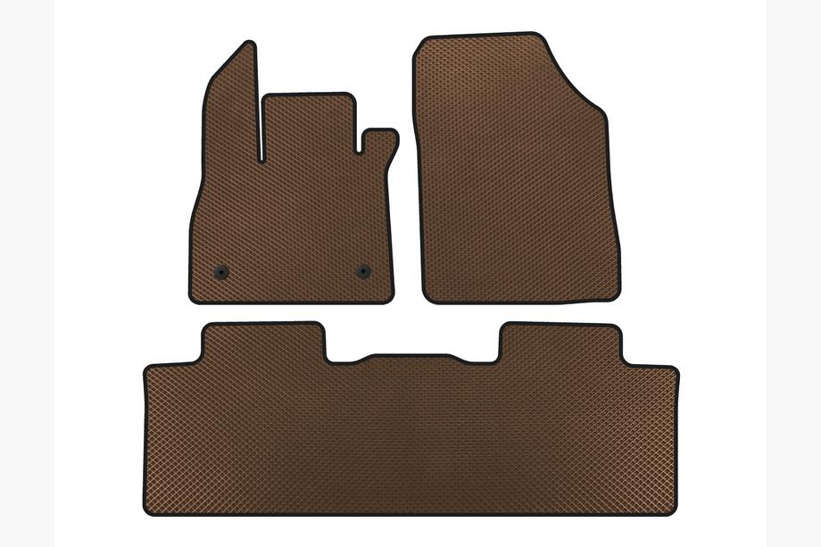 Renault Espace 2014- EVA Floor Mats (5-Seater, Brown) Image