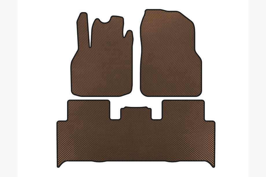 Renault Scenic/Grand 2003-2009 EVA Floor Mats (2 Rows, Brown) Image