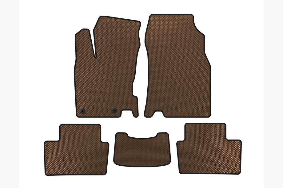 Renault Kadjar 2015-2022 EVA Floor Mats (2015-2018, Brown) Image