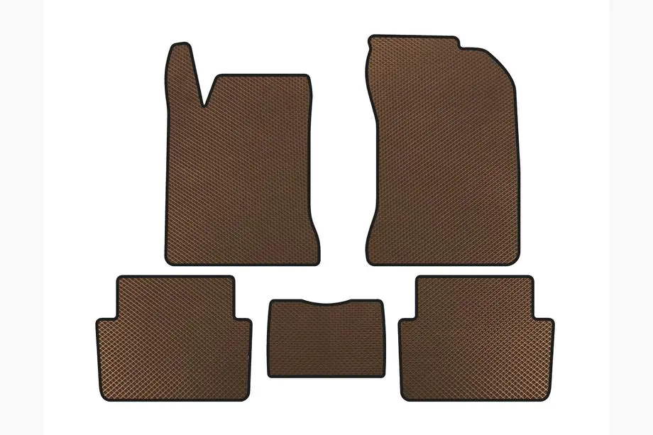 Renault Laguna 2001-2007 EVA Floor Mats (SW, Brown) Image