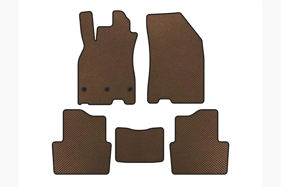 Renault Megane III 2009-2016 EVA Floor Mats (SD, Brown) Image