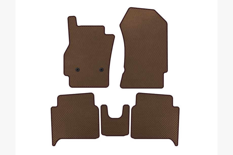 Renault Zoe 2012-2019 EVA Floor Mats (HB, Brown) Image