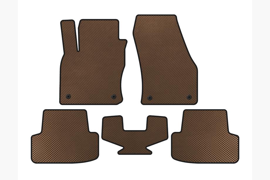 Seat Ateca 2016- EVA Floor Mats (Brown) Image