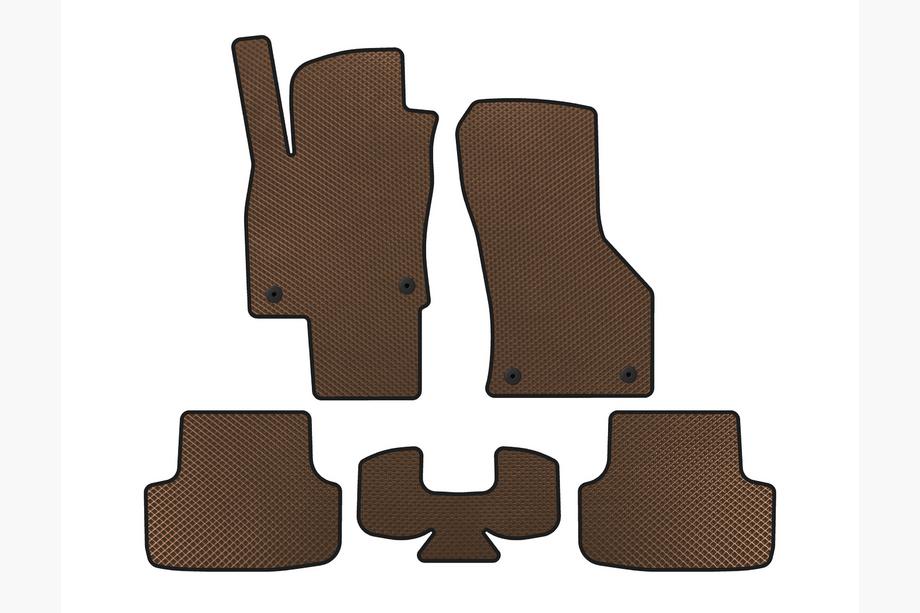 Seat Leon 2013-2020 EVA Floor Mats (Brown) Image