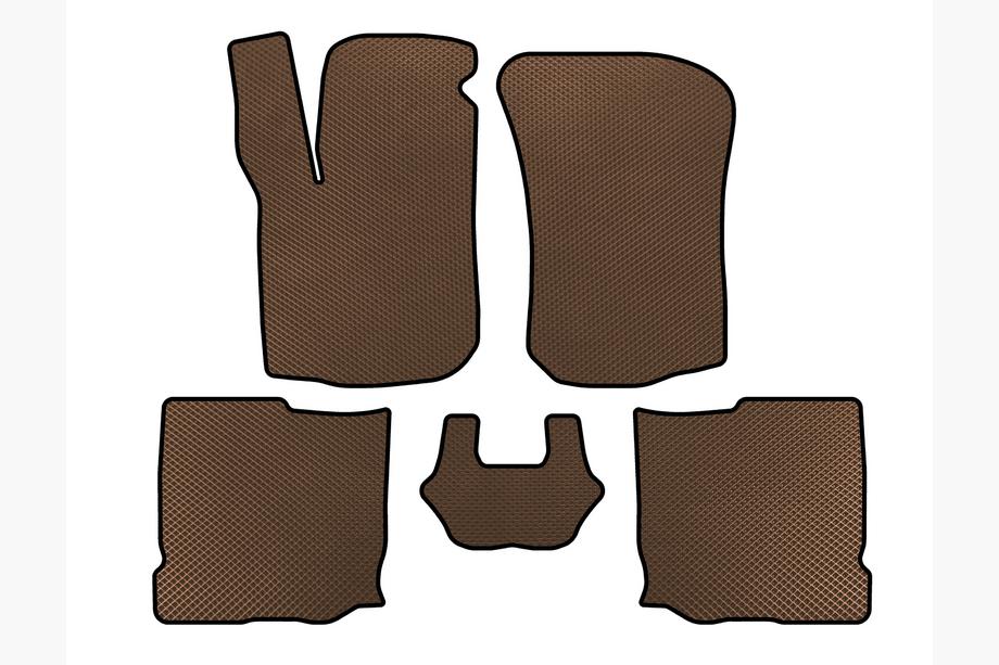 Seat Leon 1999-2005 EVA Floor Mats (HB, 5-Door, Brown) Image