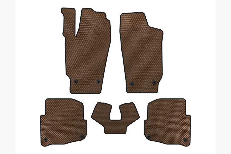 Skoda Fabia 2000-2007 EVA Floor Mats (SD, Brown) Image