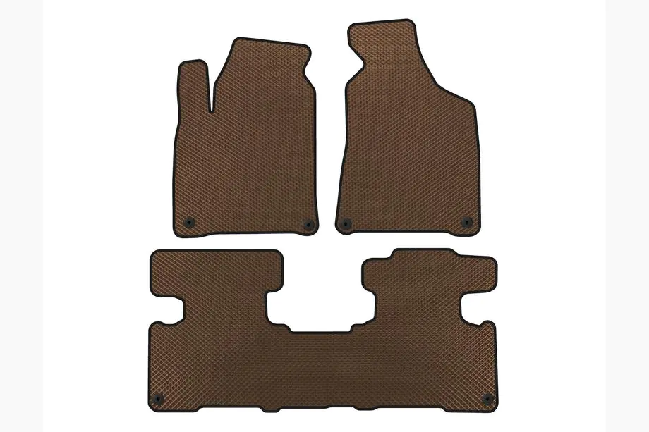 SsangYong Korando 2010-2019 EVA Floor Mats (2010-2016, Brown) Image