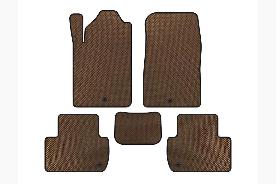 SsangYong Rexton I 2001-2017 EVA Floor Mats (Brown) Image