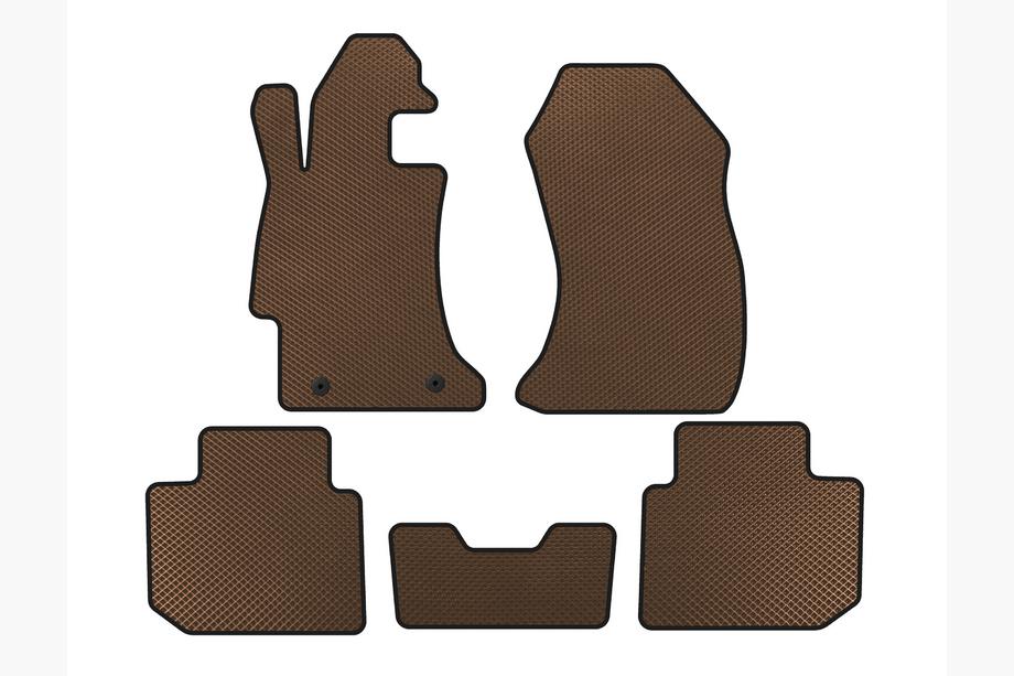 Subaru Impreza 2011-2016 EVA Floor Mats (SD, Brown) Image