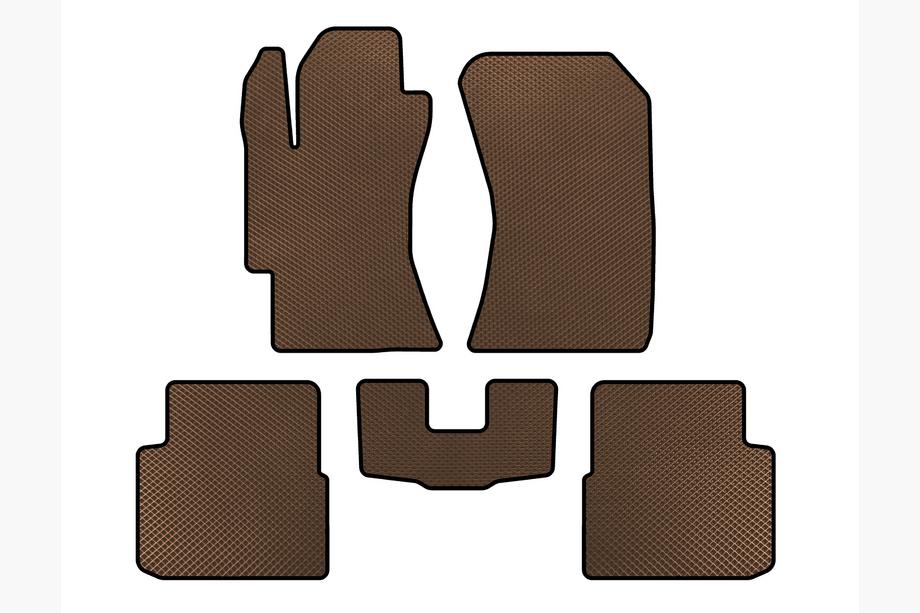 Subaru Impreza 2007-2011 EVA Floor Mats (HB, Brown) Image