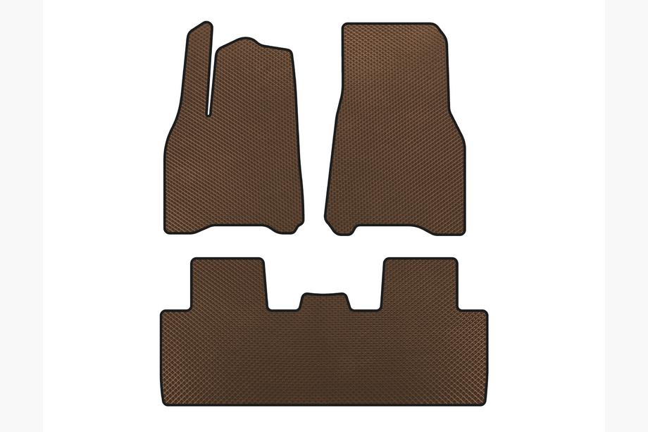 Tesla Model Y 2020- EVA Floor Mats (2020-2024, Brown) Image