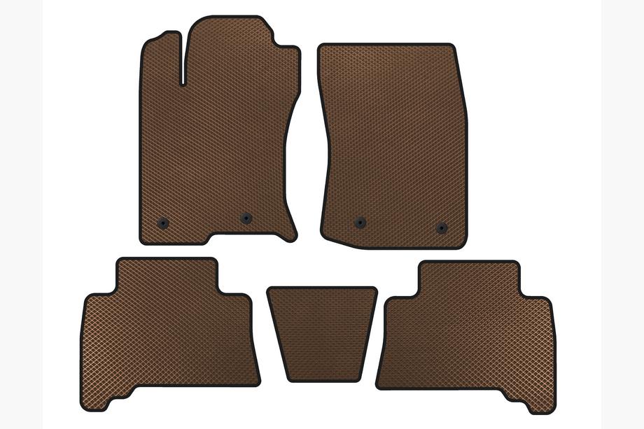 Toyota 4Runner 2009-2024 EVA Floor Mats (2009-2014, Brown) Image