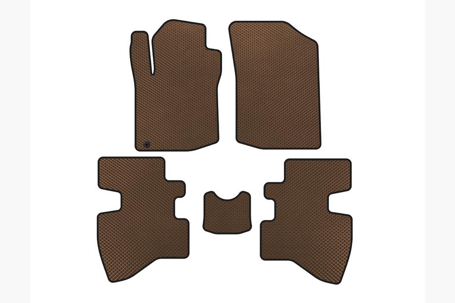 Toyota Aygo 2007-2014 EVA Floor Mats (2007-2009, HB, 3-Door, Brown) Image