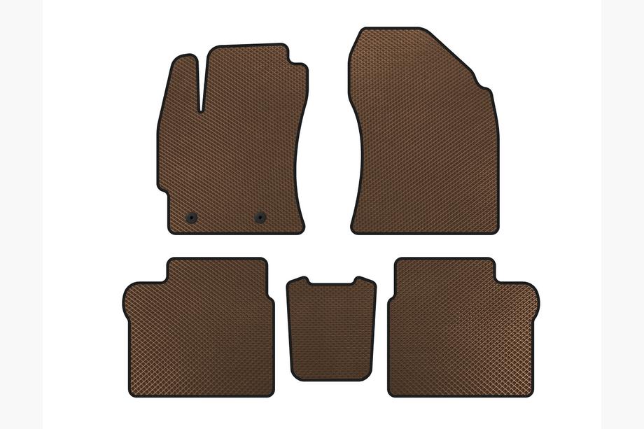 Toyota Corolla 2013-2019 EVA Floor Mats (2016-2019, SD, Brown) Image