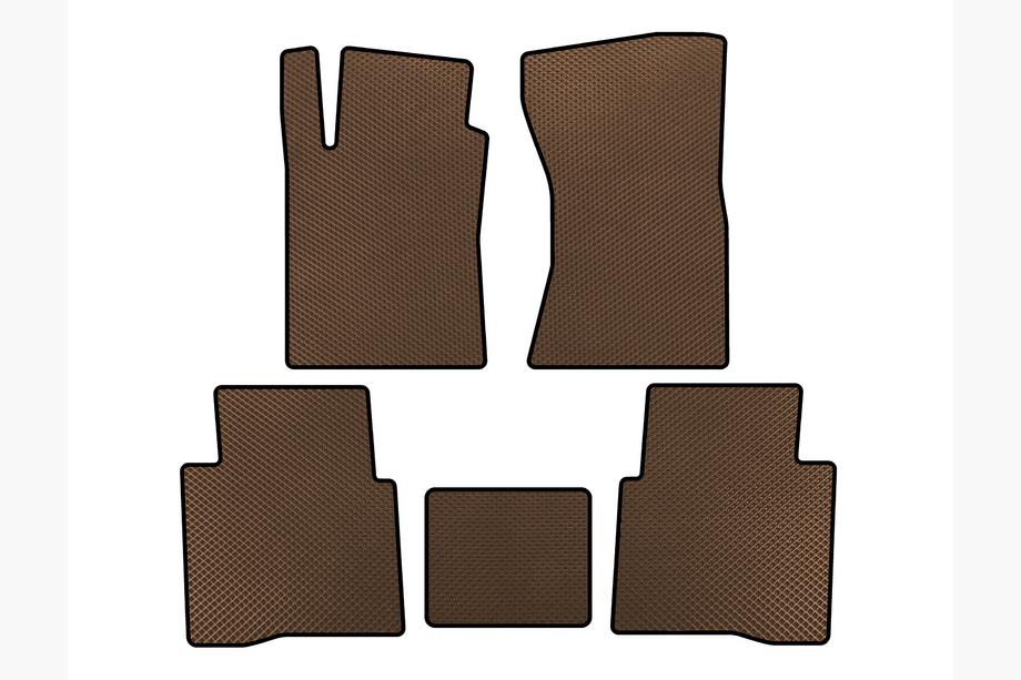 Toyota Fortuner 2006-2015 EVA Floor Mats (Brown) Image
