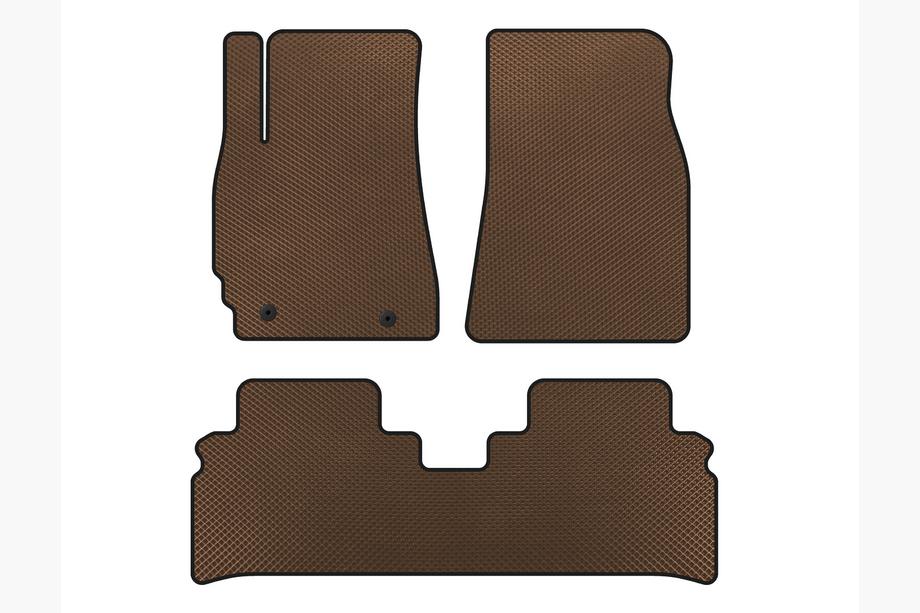 Toyota Highlander 2000-2008 EVA Floor Mats (Brown) Image
